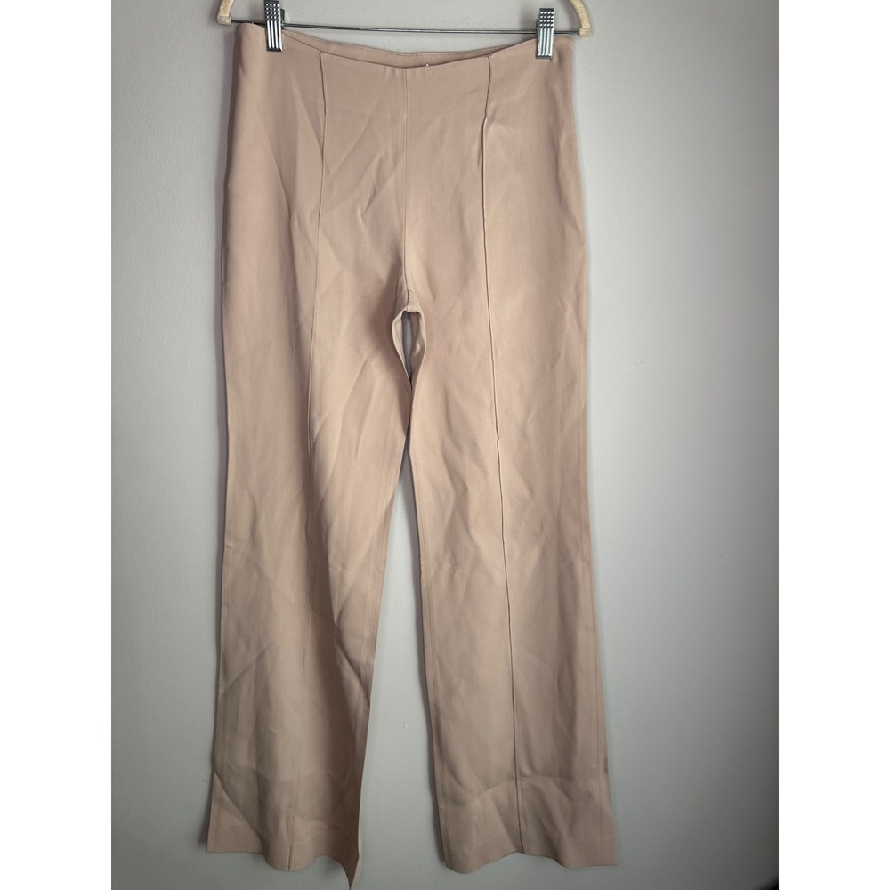 Agnona Italy Beige Seam Detail Straight Leg Trousers Size IT 42 US 6
